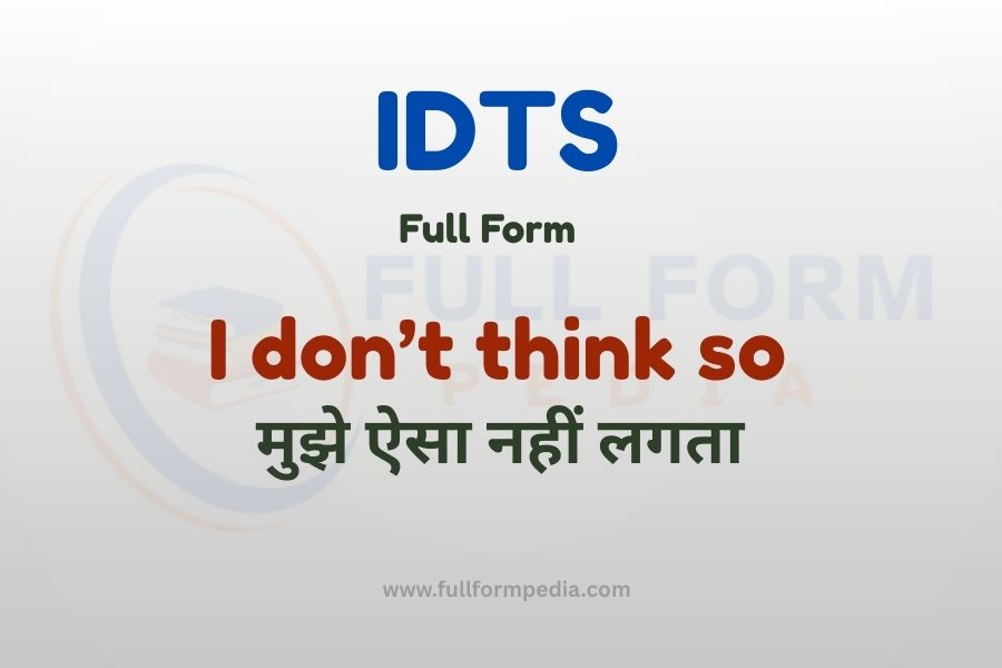 IDTS Full Form: Meaning, Origin, Hindi Explanation & Real-Life Chat Examples