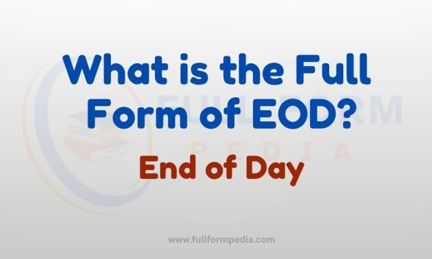 EOD – End of Day